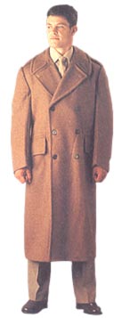 100% wool single Breasted Overcoat.