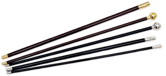 Swagger Canes With Crested Ferrule and tips available in various 